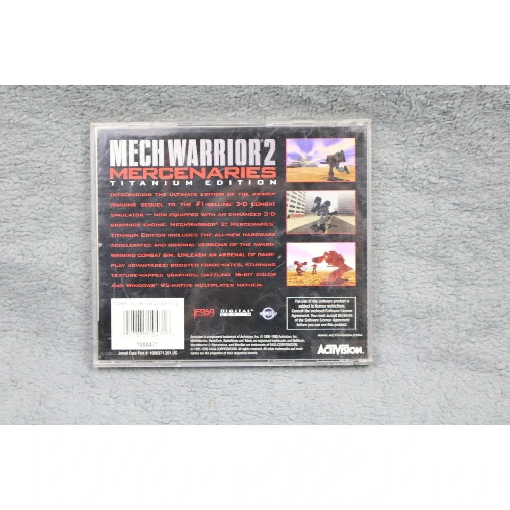 Vintage MechWarrior 2 Mercenaries Titanium Edition‎ PC CD-ROM Activision Game